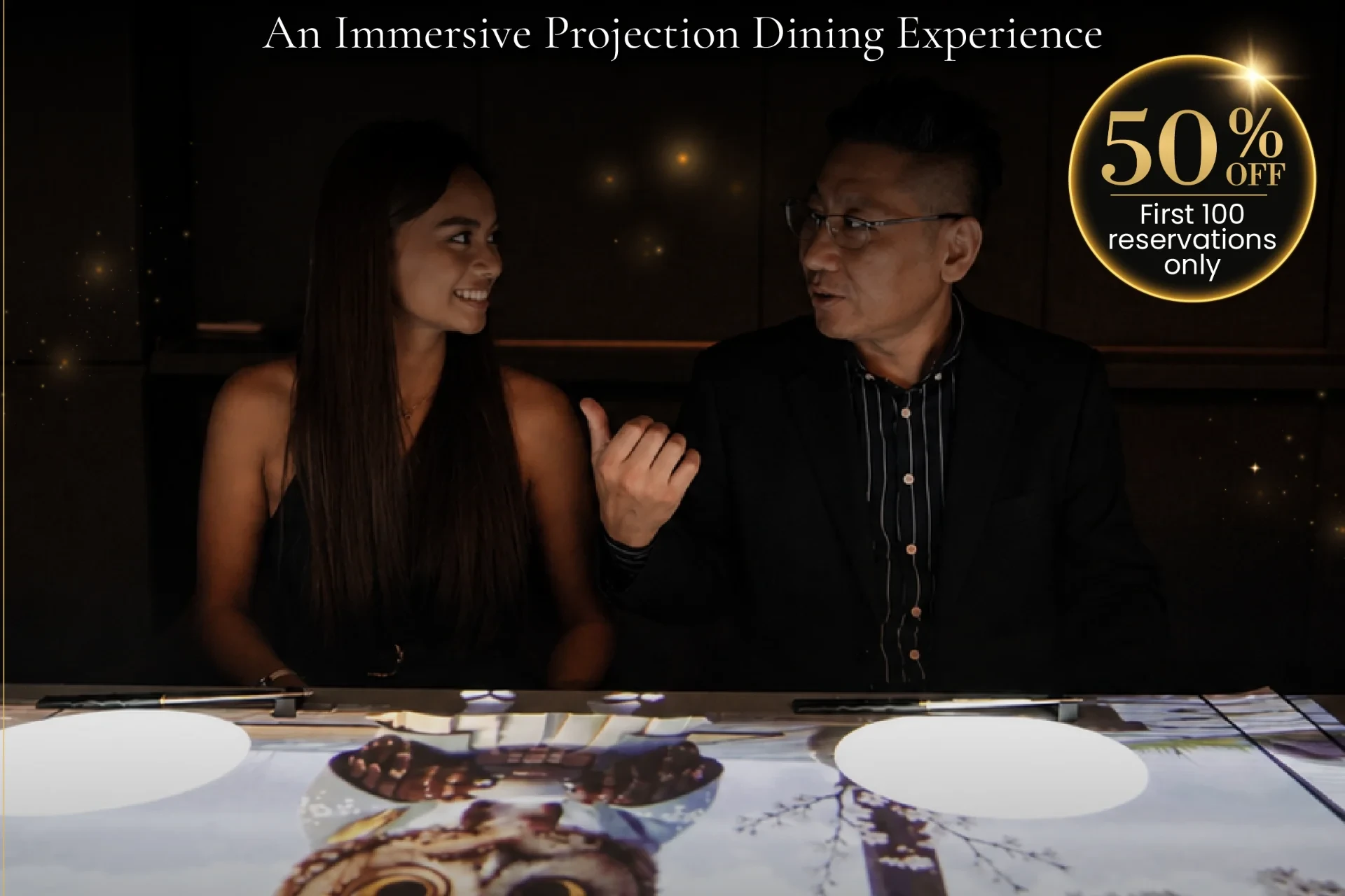 50% OFF 8-COURSE PROJECTION MAPPING EXPERIENCE