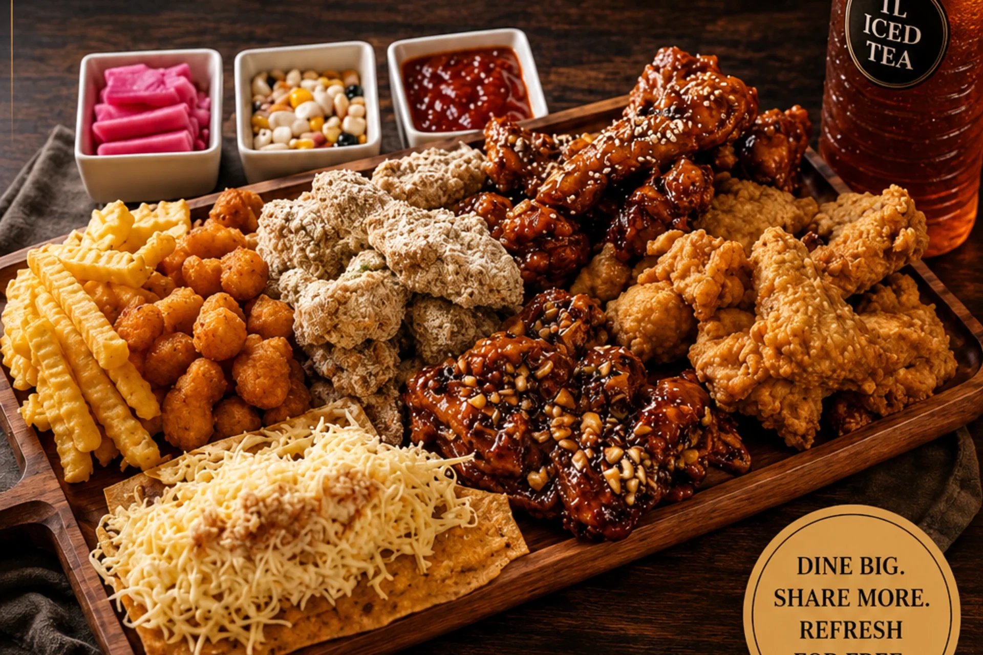 FREE 1L Iced Tea with Any Large Chicken Platter